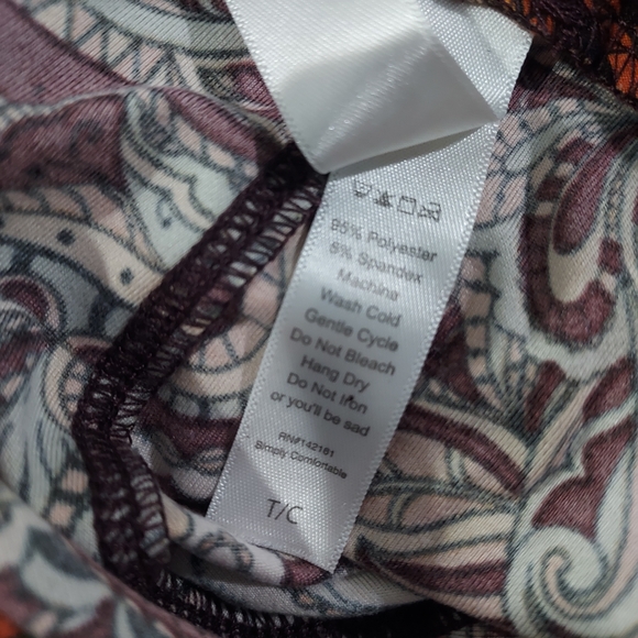 LuLaRoe Multicolor Paisley Leggings - Picture 2 of 3